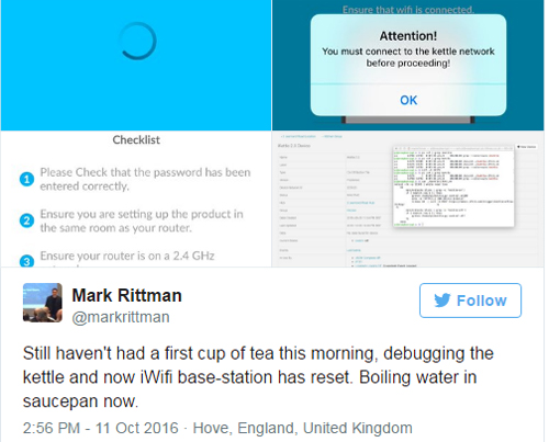 Mất 11 giờ để pha trà với ấm đun nước Wi-Fi