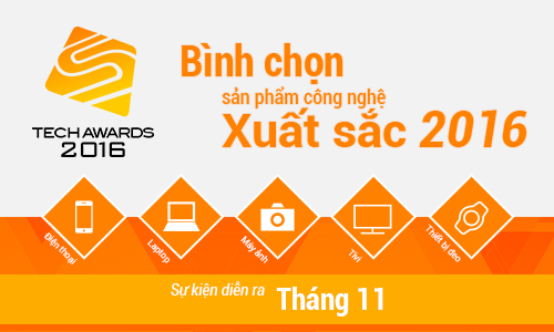 Ngày mai bắt đầu bình chọn Tech Awards 2016
