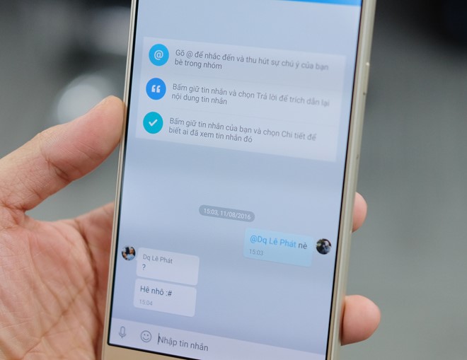 Zalo phiên bản mới bổ sung ba công cụ chat nhóm