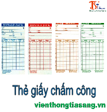 THẺ GIẤY CHẤM CÔNG THẺ GIẤY CHẤM CÔNG
