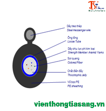 CÁP  QUANG  LUỒN ỐNG SINGLE MODE 4 SỢI  TS-SM 104A